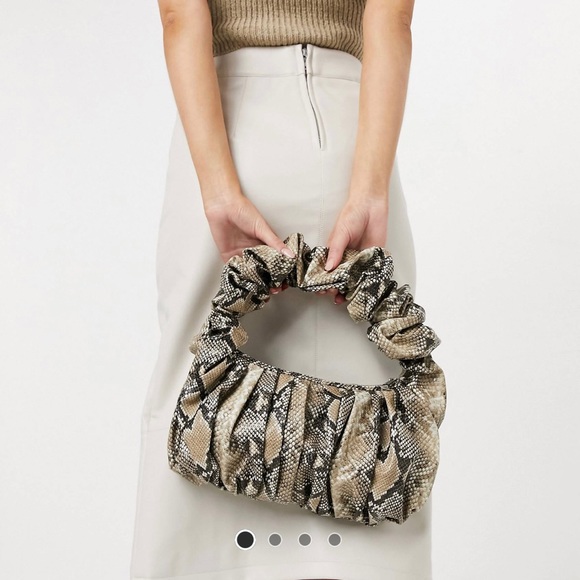 ASOS Super Ruched Shoulder Bag in Snake - Picture 3 of 4